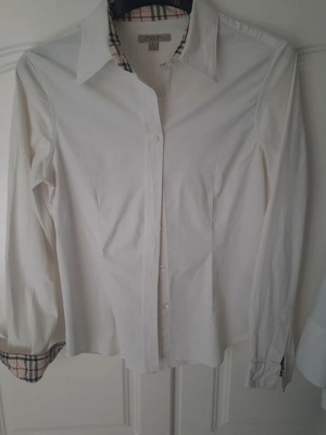 Burberry women's shirt size M like new, white