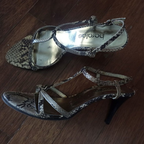 Haralas sandals like new, animal print, size 38, 7 cm heels