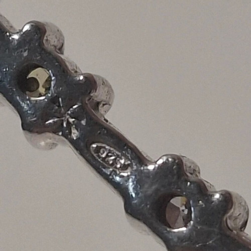 925 Sterling Silver Heart Necklace with Cubic Zirconia, Like New