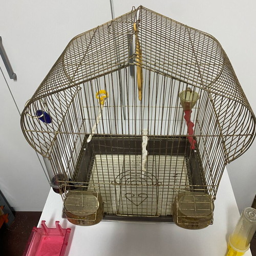 Canary cage like new with feeders, waterers and accessories