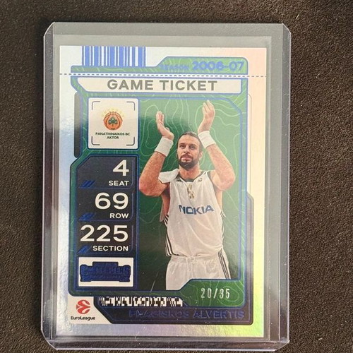 Panathinaikos Panini Euroleague Fragiskos Alvertis 2006-07 Season Card new