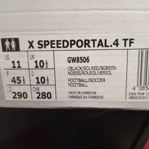 Adidas football boots size 45 1/3, unworn, black