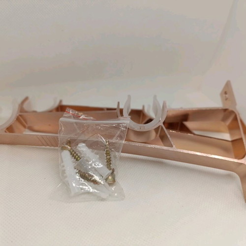 Curtain Rod Double Bracket Set new, rose gold