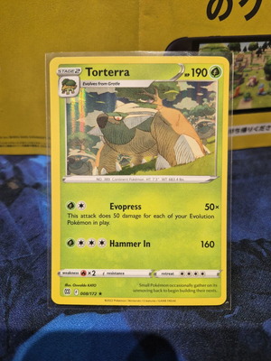 Pokemon Torterra Card 008/172 Brilliant Stars Holo new