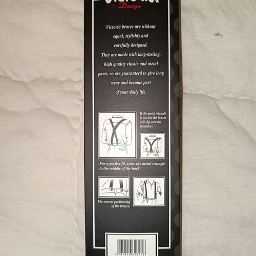Victoria suspenders new burgundy adjustable 1.15 meters