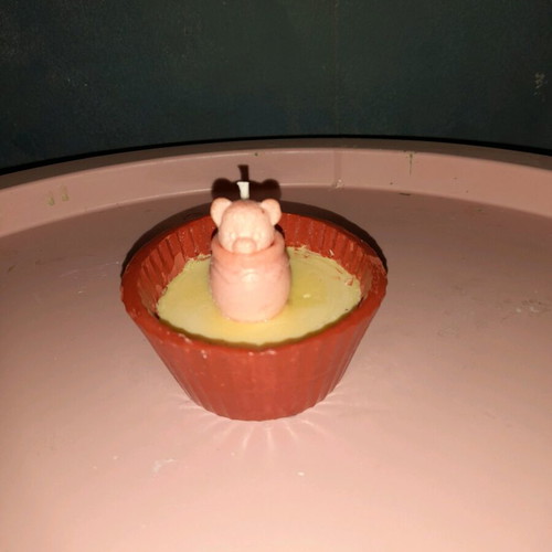 Soy candle in handmade ceramic with honey scent new