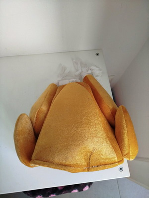 Chicken-shaped carnival hat like new