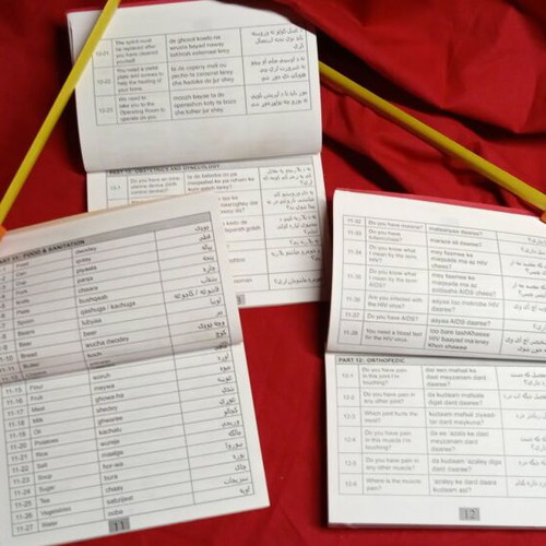 Pocket books of basic medical examination new, in Pashto and Dari languages