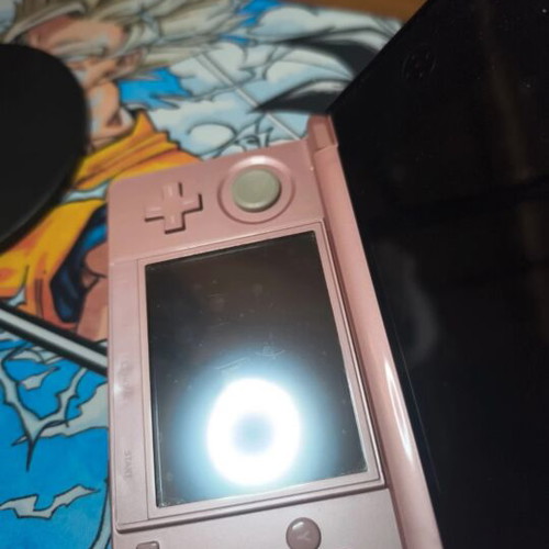 Nintendo 3DS Pink console with charger and Nintendogs + Cats game