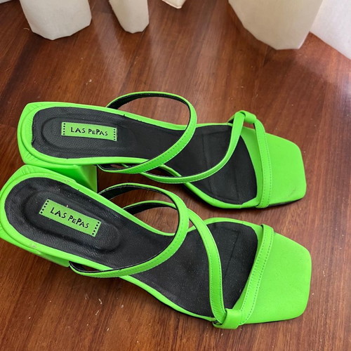 Las Pepas sandals used, green, size 38