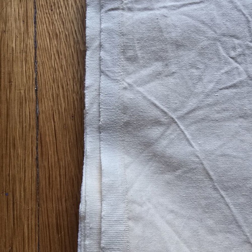 Fabric used, 2 pieces light yellow, dimensions 2x1.29 and 1.98x1.26 m
