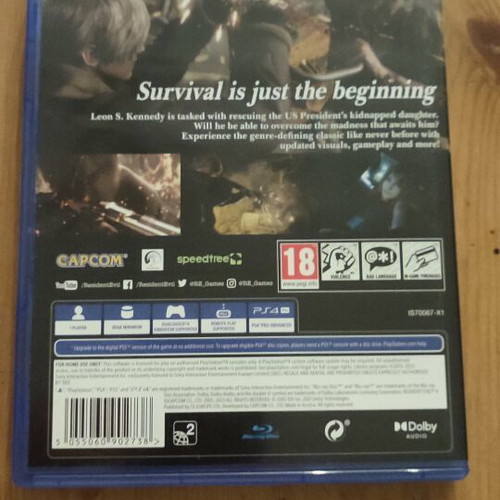 Resident Evil 4 Remake PS4 game with PS5 upgrade
