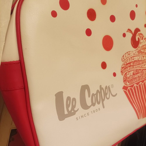 Vintage original Lee Cooper shoulder bag new, white and pink