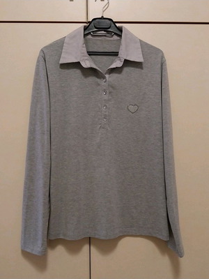 Grey women's blouse shirt style size L like new