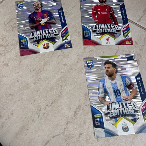 Limited edition FIFA football cards new with Messi, Salah, Jamal