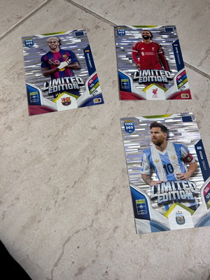 Limited edition FIFA football cards new with Messi, Salah, Jamal