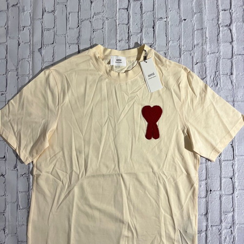Ami Tee size Small new, beige and red