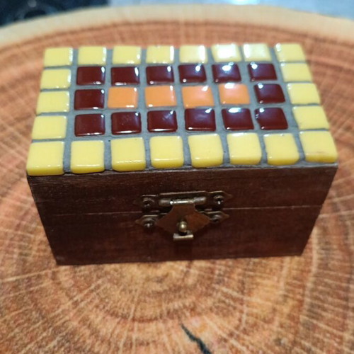 Jewelry box new with handmade mosaic, small