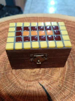 Jewelry box new with handmade mosaic, small