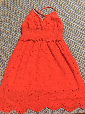 Orange summer dress, size S