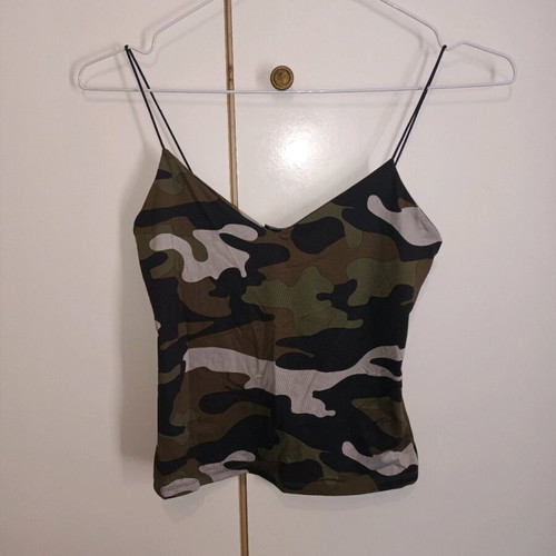 Bershka blouse with camouflage pattern like new