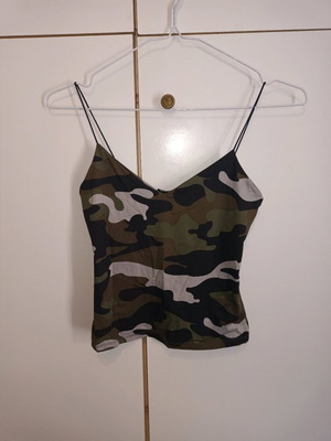 Bershka blouse with camouflage pattern like new