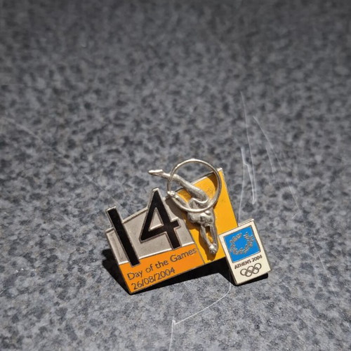 Olympic Pin Athens 2004 Gymnastics Day 14 like new