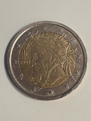 Italy 2 Euro Coin 2002 Limited Edition Dante Alighieri Like New