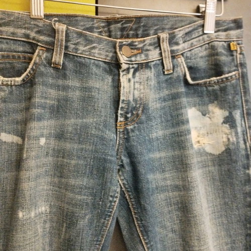 Meltin'Pot women's jeans used with factory distress bootcat W27L34