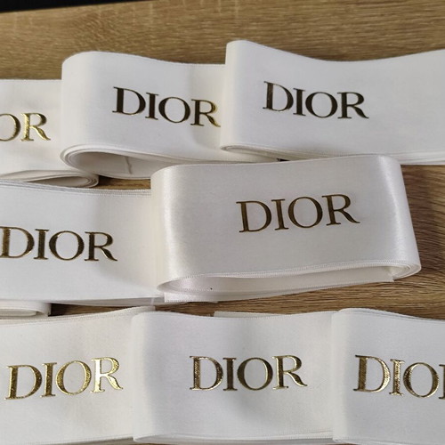 Dior packaging ribbons used, various lengths