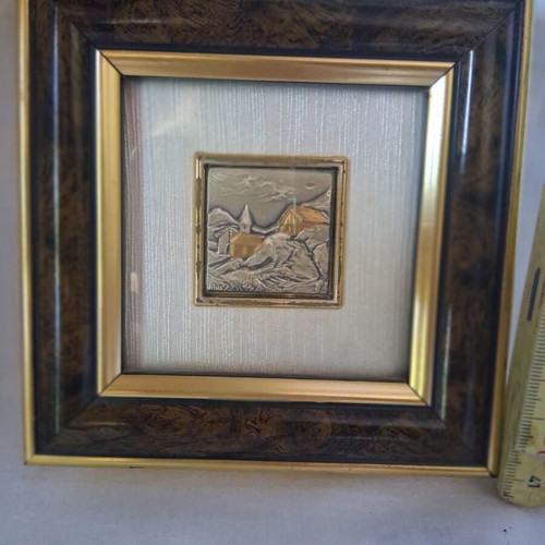 Silver engraving vintage frame like new