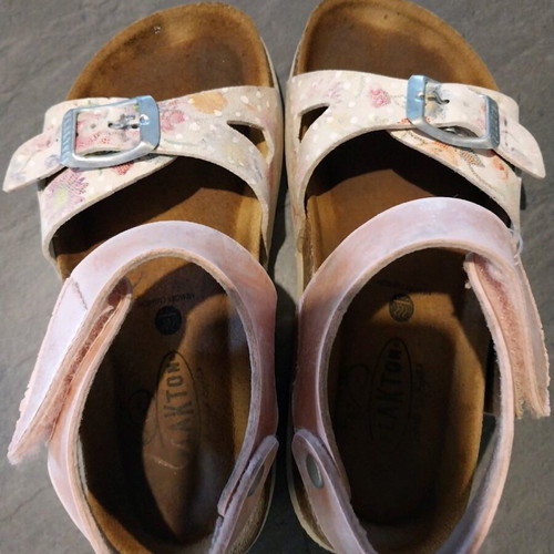 Plakton sandals used, size 30, white and pink