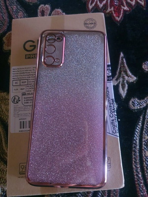 Προστατευτικό οθόνης Samsung S20 και θήκη ροζ γκλίτερ καινούργια