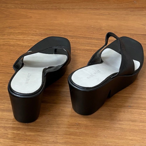 Nine West platform sandals like new, leather, size 40.5