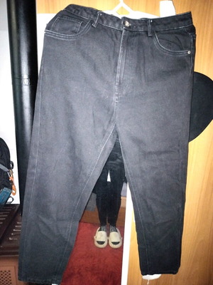 Zara men's black denim pants size 40 like new