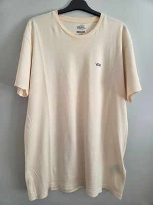 Vans Cream Classic Fit T-Shirt L Like New, 100% Cotton