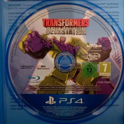 Transformers Devastation PlayStation 4 like new