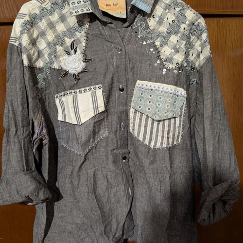 Paul Ropp shirt with embroidery used, size up to large