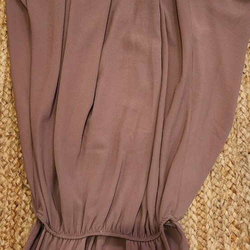 Airy dress like new, beige, open neckline, size S