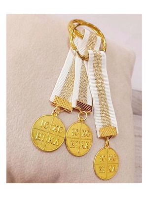 Handmade martyrika keychains with ribbon and Konstantinato made to order