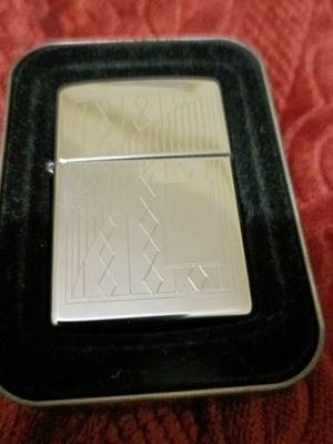Zippo Lighter Silver Engraved Like New
