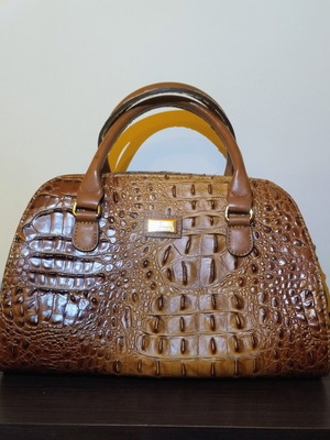 Hunter crocodile pattern handbag, brown