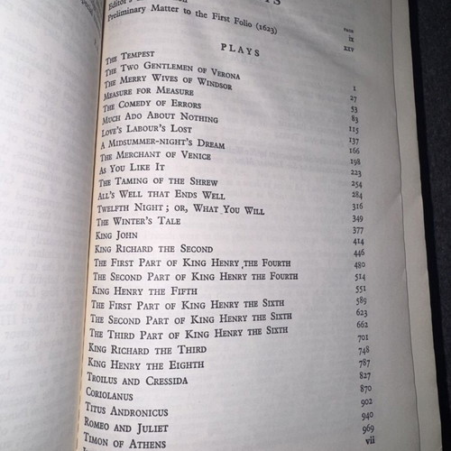 William Shakespeare The Complete Works book used, English, 1960 edition