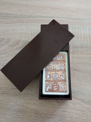 Vintage Taro Tarocco Indovino Dal Negro card deck used, 80 cards