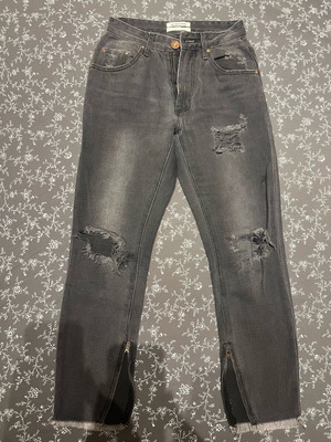 One Teaspoon jeans νούμερο 25 σαν καινούργιο, μαύρο και γκρι