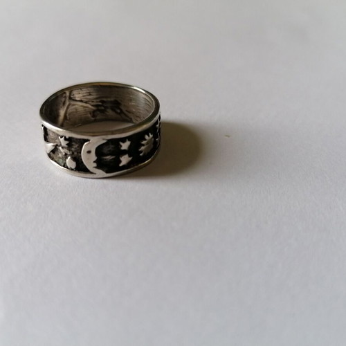 Silver 925 ring new with planet and stars no 55 (US 7)