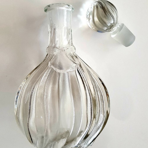 Crystal vintage carafe used with engravings