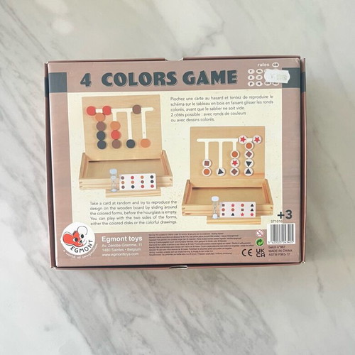 4 Colors Game Wooden Educational Logic Toy by Egmont Toys new