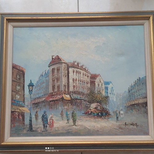 Signed oil painting used 0.75x0.65 m