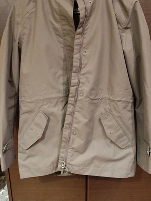 Active two-in-one trench coat new, brown oil color with fleece lining
